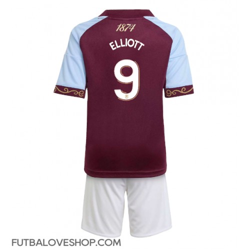 Dres Aston Villa Harvey Elliott #9 Domáci pre deti 2025-26 Krátky Rukáv (+ trenírky)